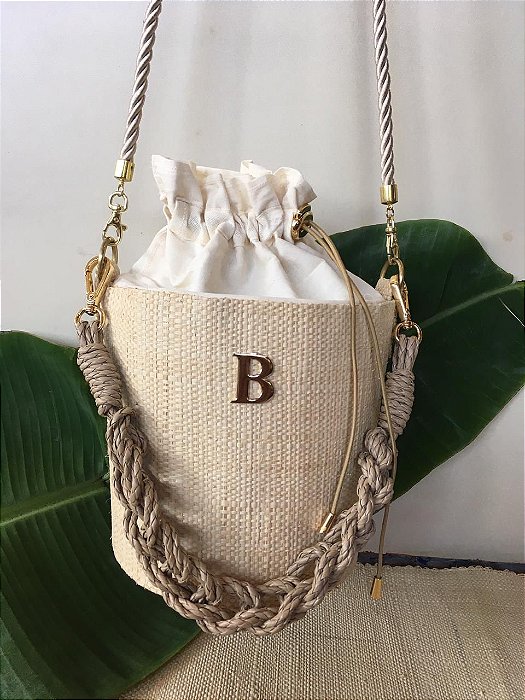 Bucket Bag Palha de Buriti Personalizada
