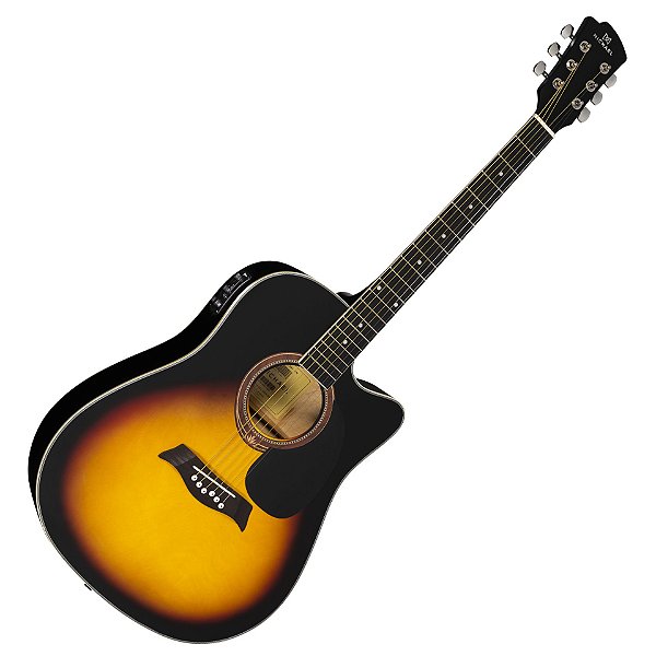 VIOLAO AÇO ELETRICO MICHAEL VMF361 SUNBURST FOSCO