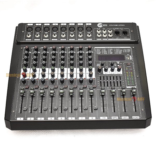 MESA AMPLIFICADA 8 CANAIS USB BLUETOOTH CUSTOM SOUND CMX PRO