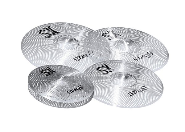 PRATOS BATERIA SILENCIOSOS KIT 14' 16' 18' 20' STAGG C/ BAG