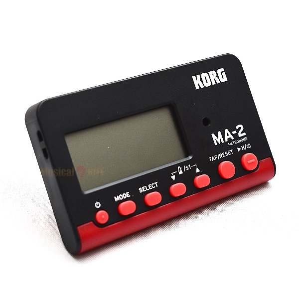 METRONOMO DIGITAL KORG MA-2 PRETO E VERMELHO