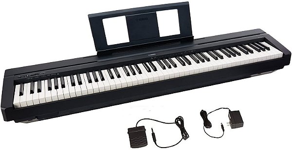 PIANO DIGITAL YAMAHA P45B COM FONTE E PEDAL