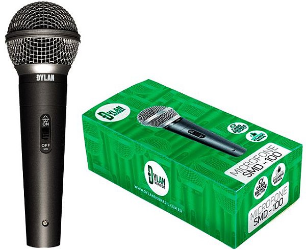 MICROFONE DINAMICO DE MÃO DYLAN COM CABO 3MTS DM-580XLR