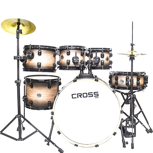 BATERIA RMV CROSS CASTANHO CLARO BUMBO 22' 3 TONS