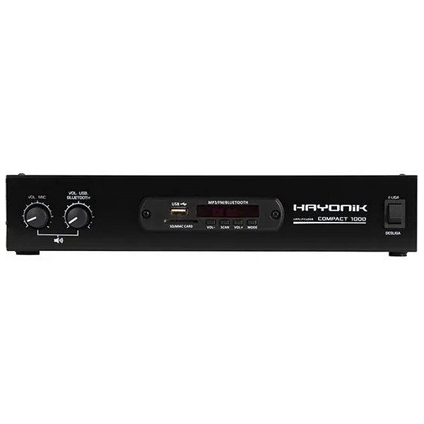 AMPLIFICADOR HAYONIK COMPACT 1000 80W RMS COM BLUETOOTH