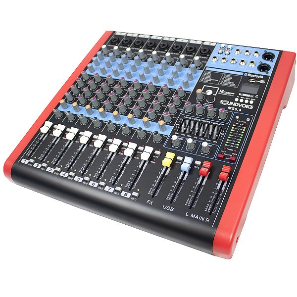 MESA DE SOM 8 CANAIS SOUNDVOICE MS 8.4 EUX