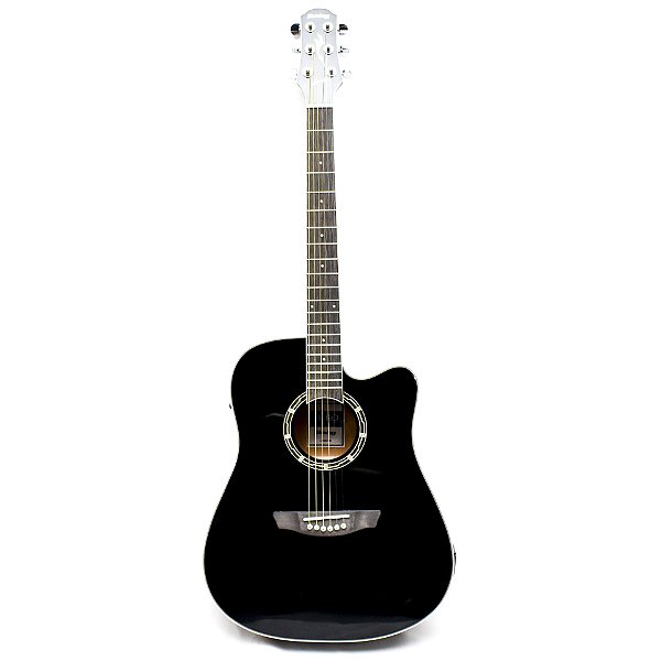 VIOLÃO STRINBERG FOLK ELÉTRICO LE30C PRETO COM AFINADOR