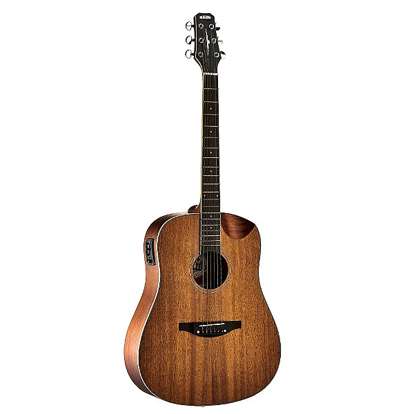 VIOLAO MALIBU ELETRICO FOLK SERIE VENICE HALFCUTWAY MOGNO
