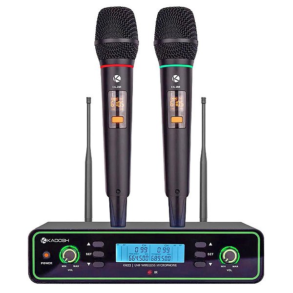 MICROFONE KADOSH SEM FIO K 422M RECARREGAVEL