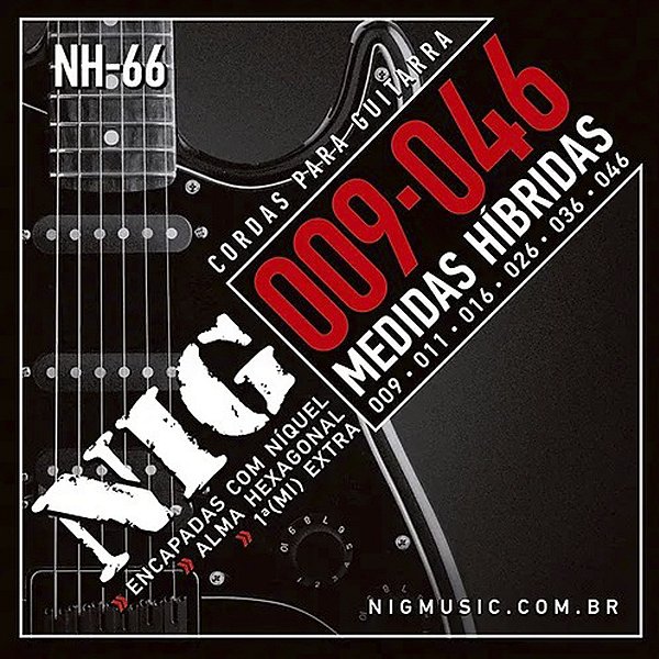 ENCORDOAMENTO NIG GUITARRA.009/.046 HIBRIDA NH-66