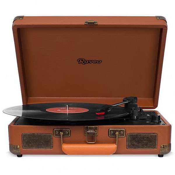 VITROLA TOCA DISCOS MALETA RAVEO SONETTO VINTAGE BROWN