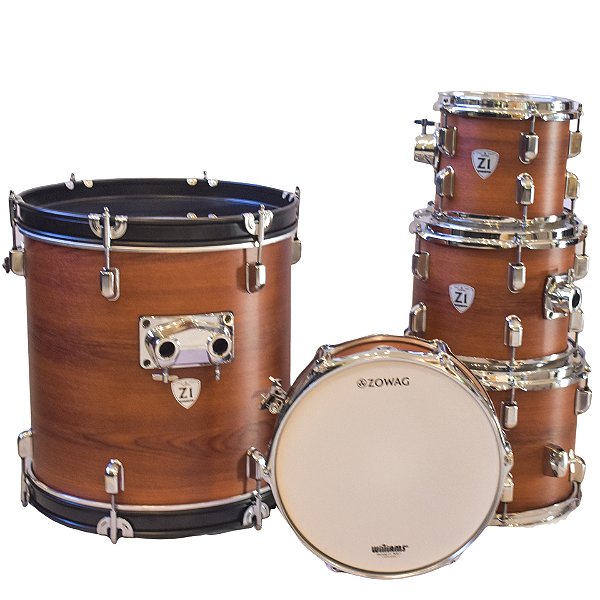 BATERIA ZOAWG COMPLETA JUNIOR BUMBO 16' DARK WOOD Z1