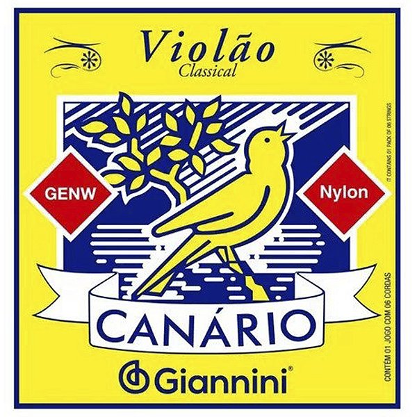 ENCORDOAMENTO PARA VIOLÃO NYLON CANARIO GIANNINI CRISTAL GENW