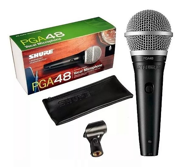 MICROFONE SHURE VOCAL PGA48-LC