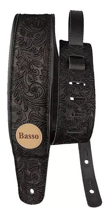 CORREIA BASSO GUITARRA, VIOLÃO, BAIXO VT SL 52 FLORAL PRETO
