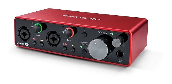 INTERFACE SCARLET 2i2 FOCUSRITE 3ª GEN GARANTIA 2 ANOS NF