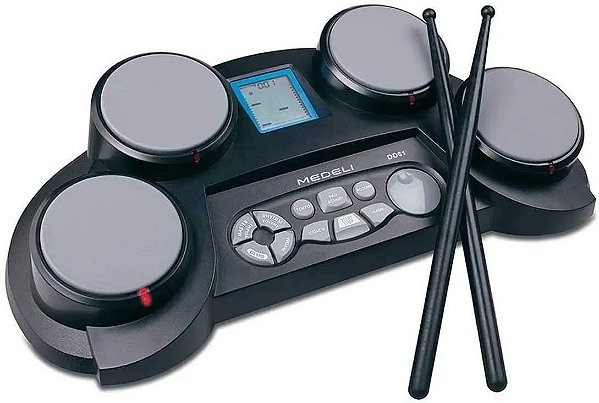 BATERIA ELETRONICA DD61 4 PADS LUMINOSOS MEDELI