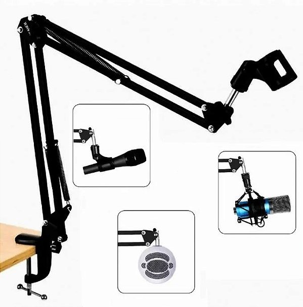SUPORTE ARTICULAVEL PARA MICROFONE KNUP KP-M0017