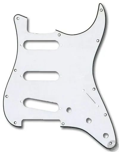 ESCUDO PARA GUITARRA STRATOCASTER 3 SINGLE BRANCO