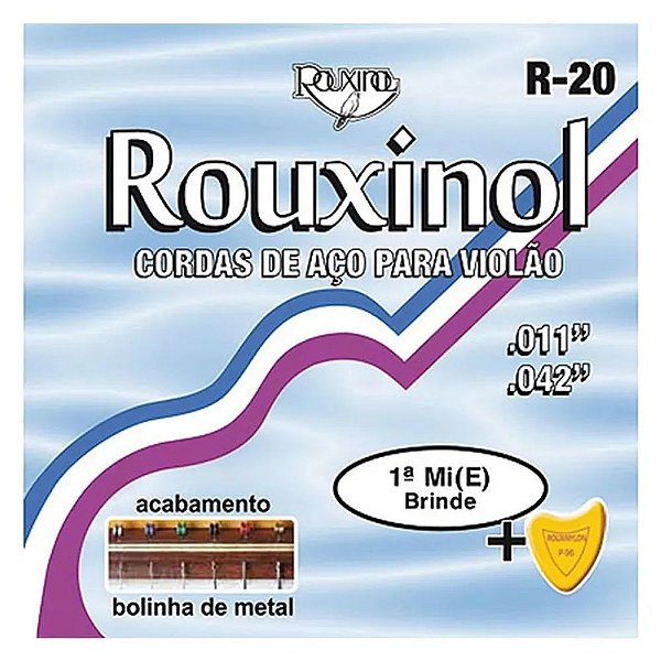 ENCORDOAMENTO VIOLAO ACO 0.11 INOX COM BOLINHA ROUXINOL R-20