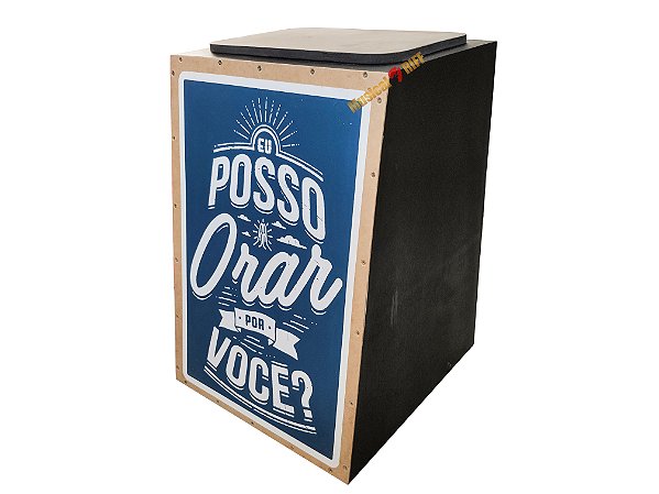 CAJON ACUSTICO JAGUAR K2 PB 03 ESTAMPA POSSO ORAR POR VOCÊ