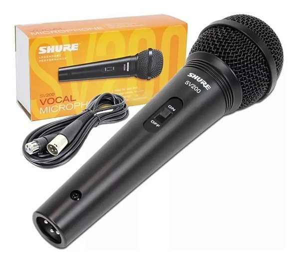 MICROFONE SHURE SV200 UNIDIRECIONAL 2 ANOS GARANTIA