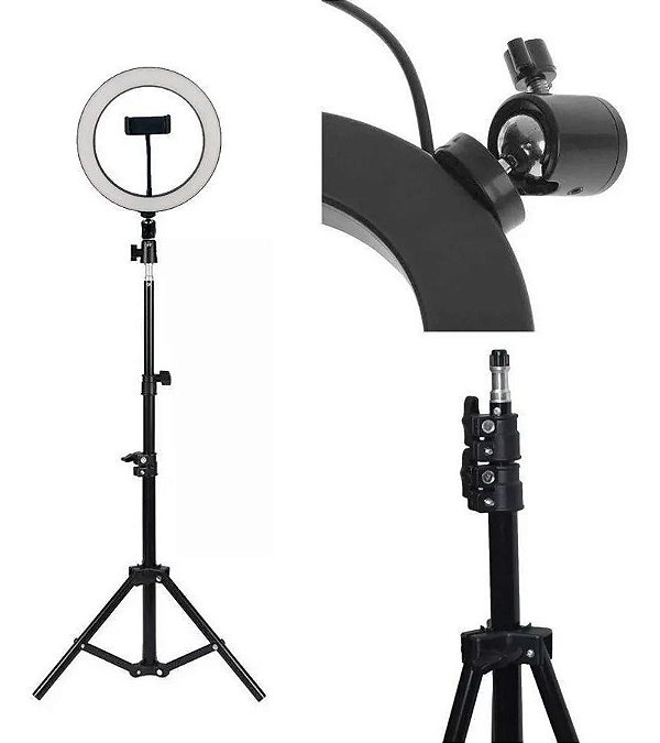 ILUMINADOR RING LIGHT PORTATIL TRIPE 2M SPECTRUM SP-26 LED