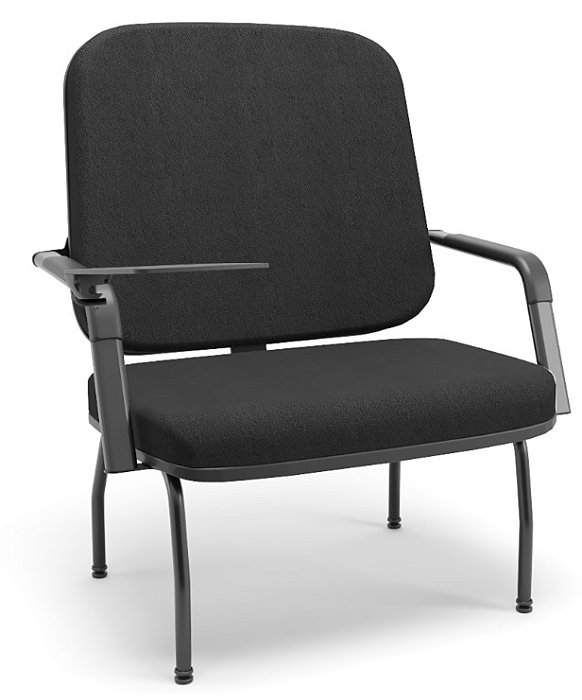 Cadeira Universitária Operativa Plus Size Fixa 4 Pés TM com Prancheta