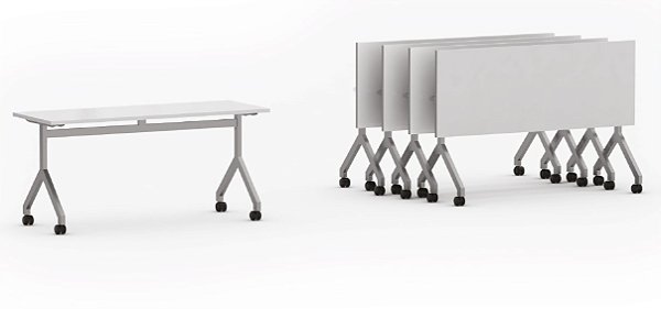 MESA Treinamento  REBATÍVEL RETANGULAR MODELO "Y"