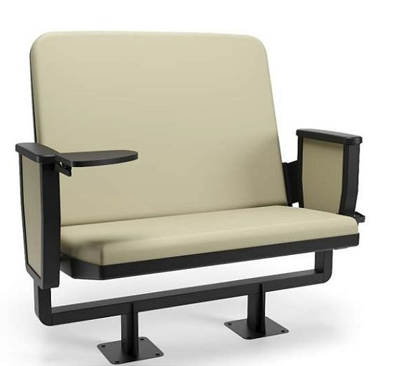 Poltrona Auditório Obeso Nanobi com Porta-Copos e Prancheta Escamoteável