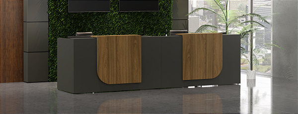 Balcão de Recepção – Raio Linear (2 modulos)