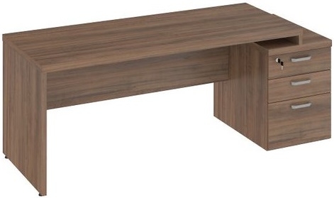 Mesa Diretor Impact Retangular com Gaveteiro Pedestal