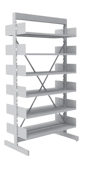 Estante Biblioteca Dupla 2300 12 Prateleiras