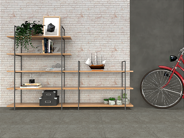 Estante com 5 Prateleiras – MDP 25 mm / Estante com 3 Prateleiras