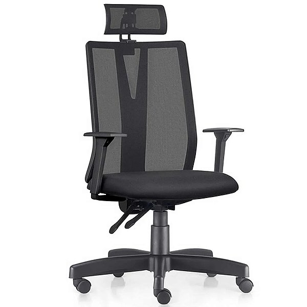 Cadeira Diretor Addit ergonomica com apoio de cabeça