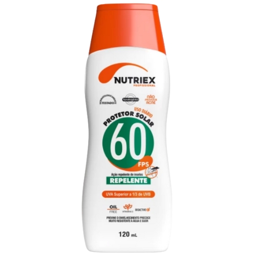 PROTETOR SOLAR NUTRIEX FPS60 COM REPELENTE 120G