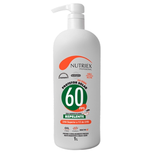 PROTETOR SOLAR NUTRIEX FPS60 COM REPELENTE 1L