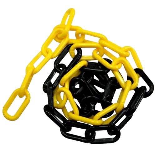 Corrente amarelo/preto Elo P 8mm