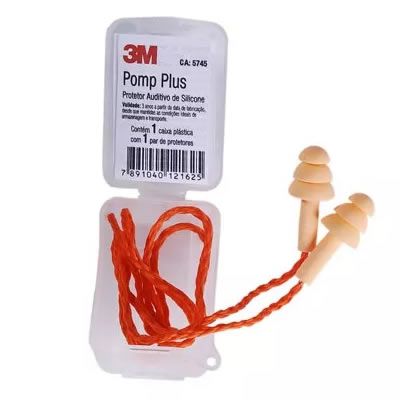 Protetor Auricular em Silicone com Cordão Pomp Plus 3M