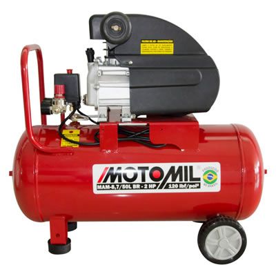 Compressor de Ar Portátil 2,0 HP 8,7 Pés 50 Litros 220V MOTOMIL
