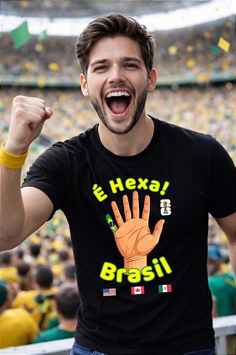 Camiseta HEXA Copa do Mundo 2026 - ALGODÃO