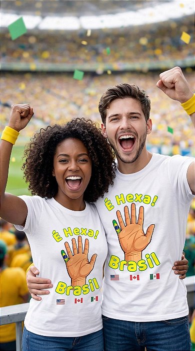 2 Camisetas Brancas COPA 2026 - R$39 cada