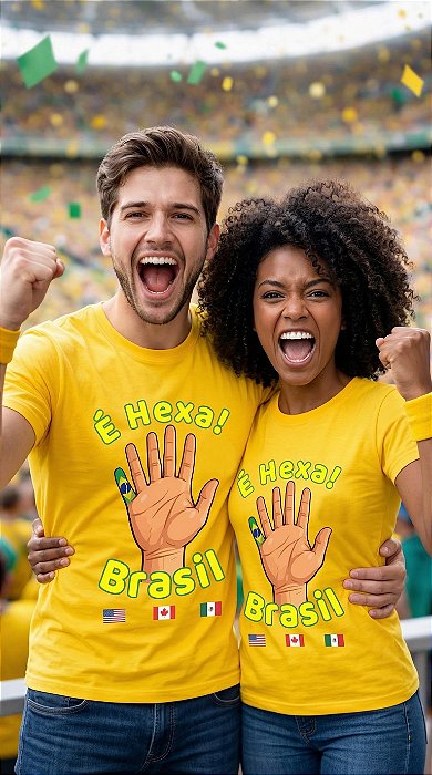 2 Camisetas Amarelas COPA 2026 - R$49 cada