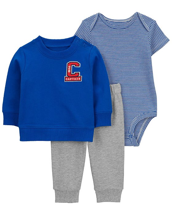 CONJUNTO 3 PEÇAS  COM SUÉTER - MENINO