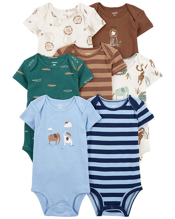 Kit de body´s 7 peças safari - nova coleção