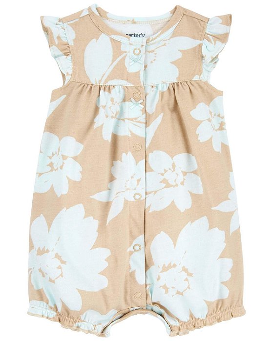 Romper nude floral