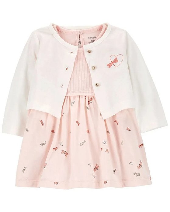 VESTIDO  - LIBÉLULA - MENINA (Vestido Bodysuit & Cardigan)