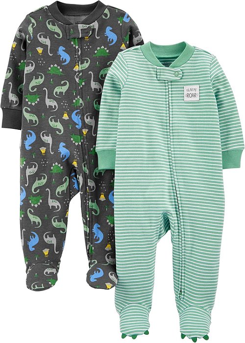 Kit de 2 macacões dinossauro