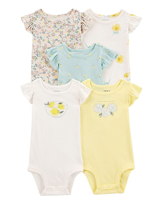 KIT 5 BODY SEM MANGA COM BABADOS  / NOVA COLEÇÃO