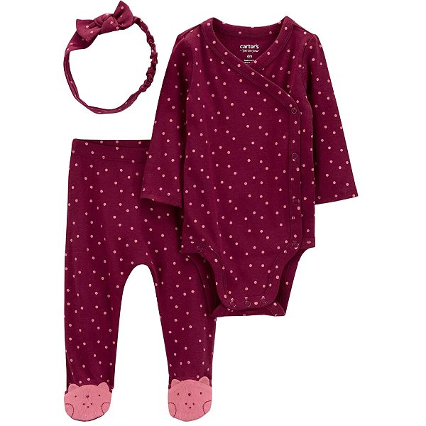 Conjunto em poá com Tiara.